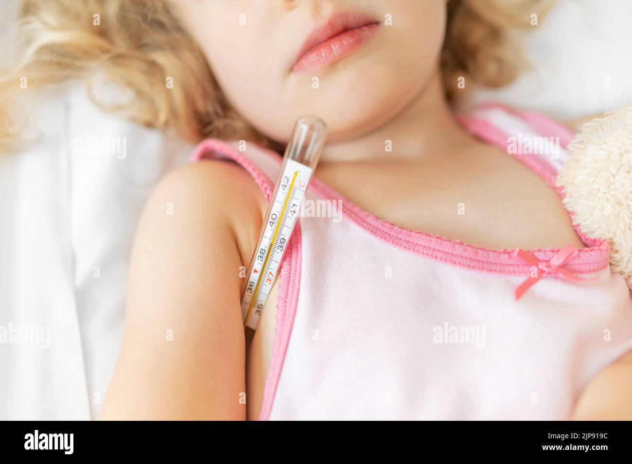 the-child-has-a-high-temperature-stock-photo-alamy