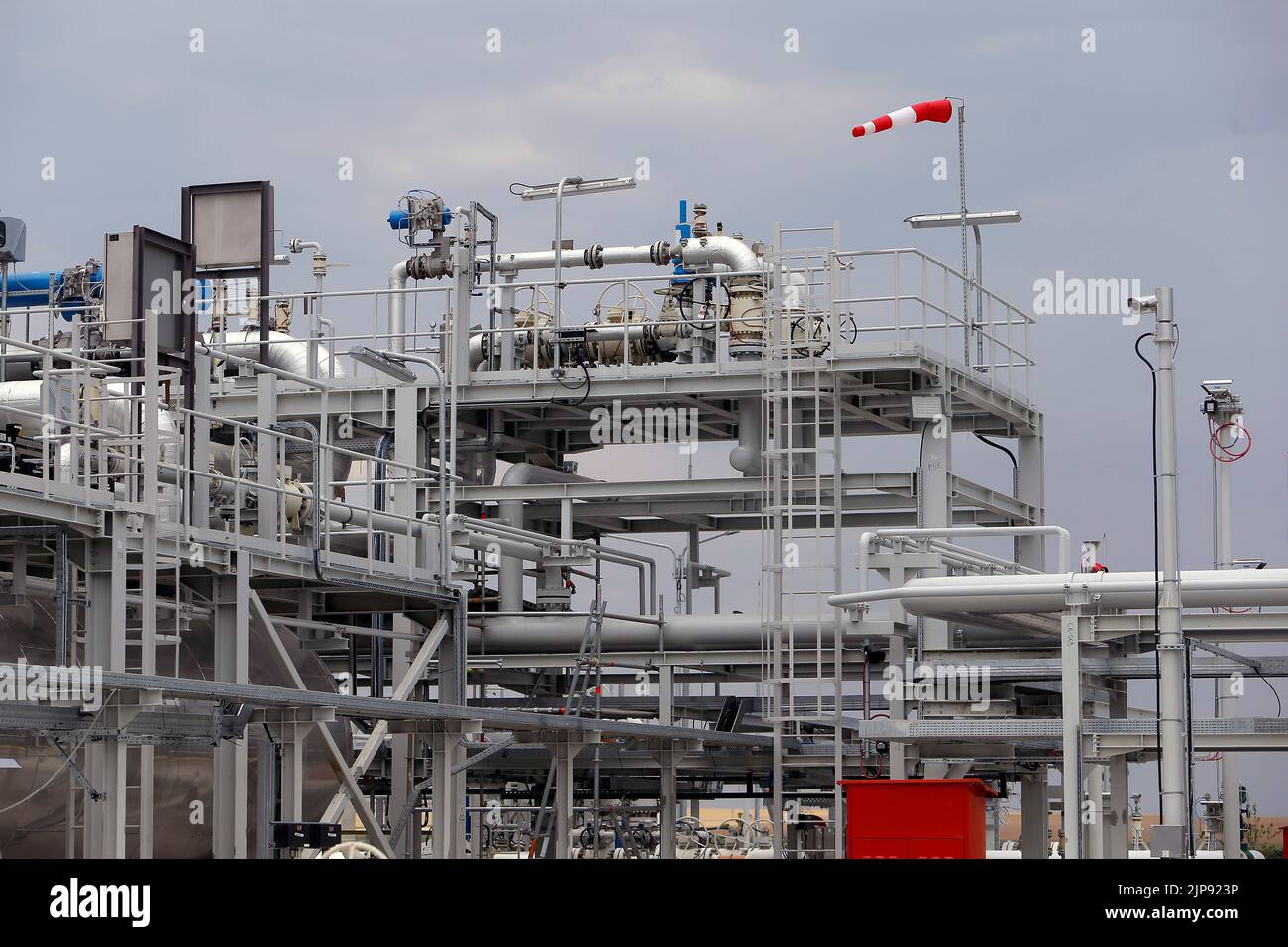 Brussels. 28th June, 2022. Photo taken on June 28, 2022 shows the site of the Midia natural gas development project in Vadu village on the Black Sea coast in southeastern Romania. Credit: Cristian Cristel/Xinhua/Alamy Live News Stock Photo