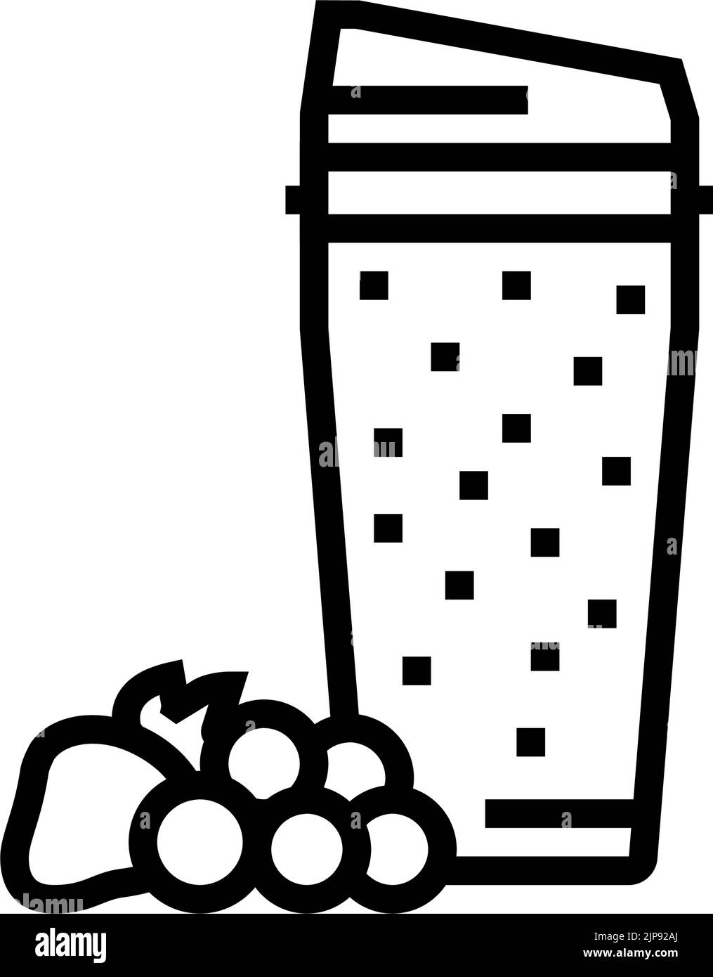 berry smoothie fruit juice food line icon vector illustration Stock ...
