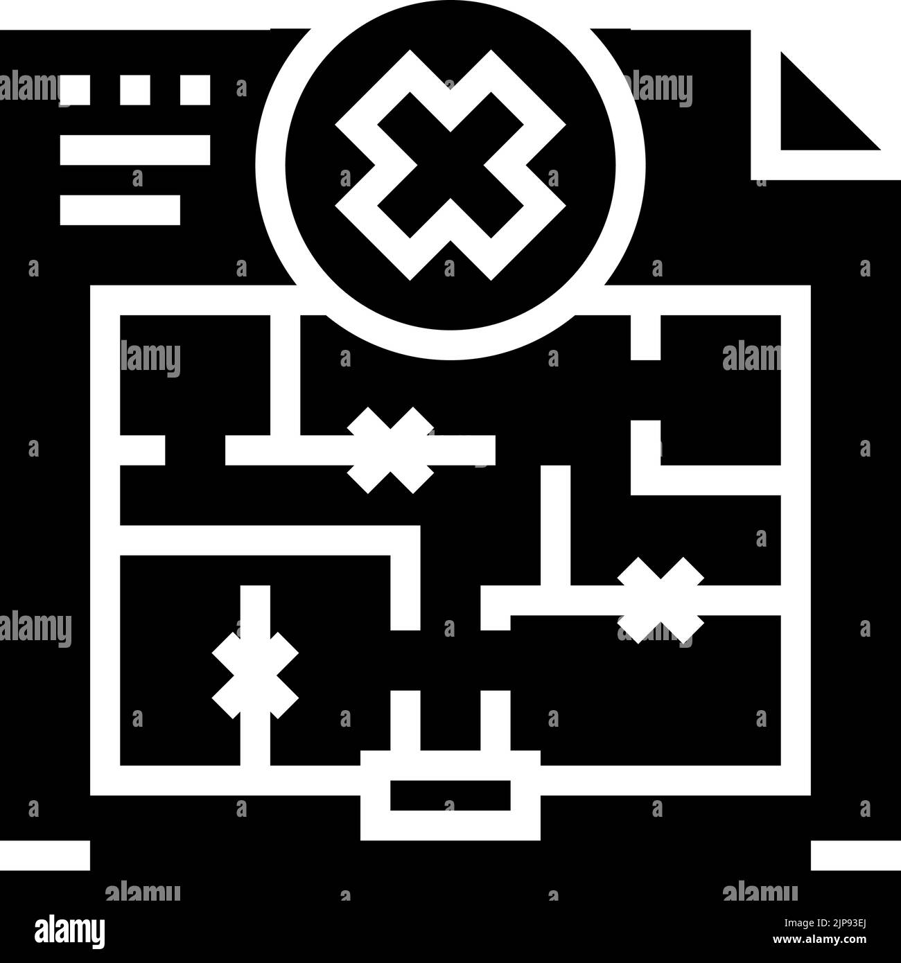 wall dismantling plan interior design glyph icon vector illustration