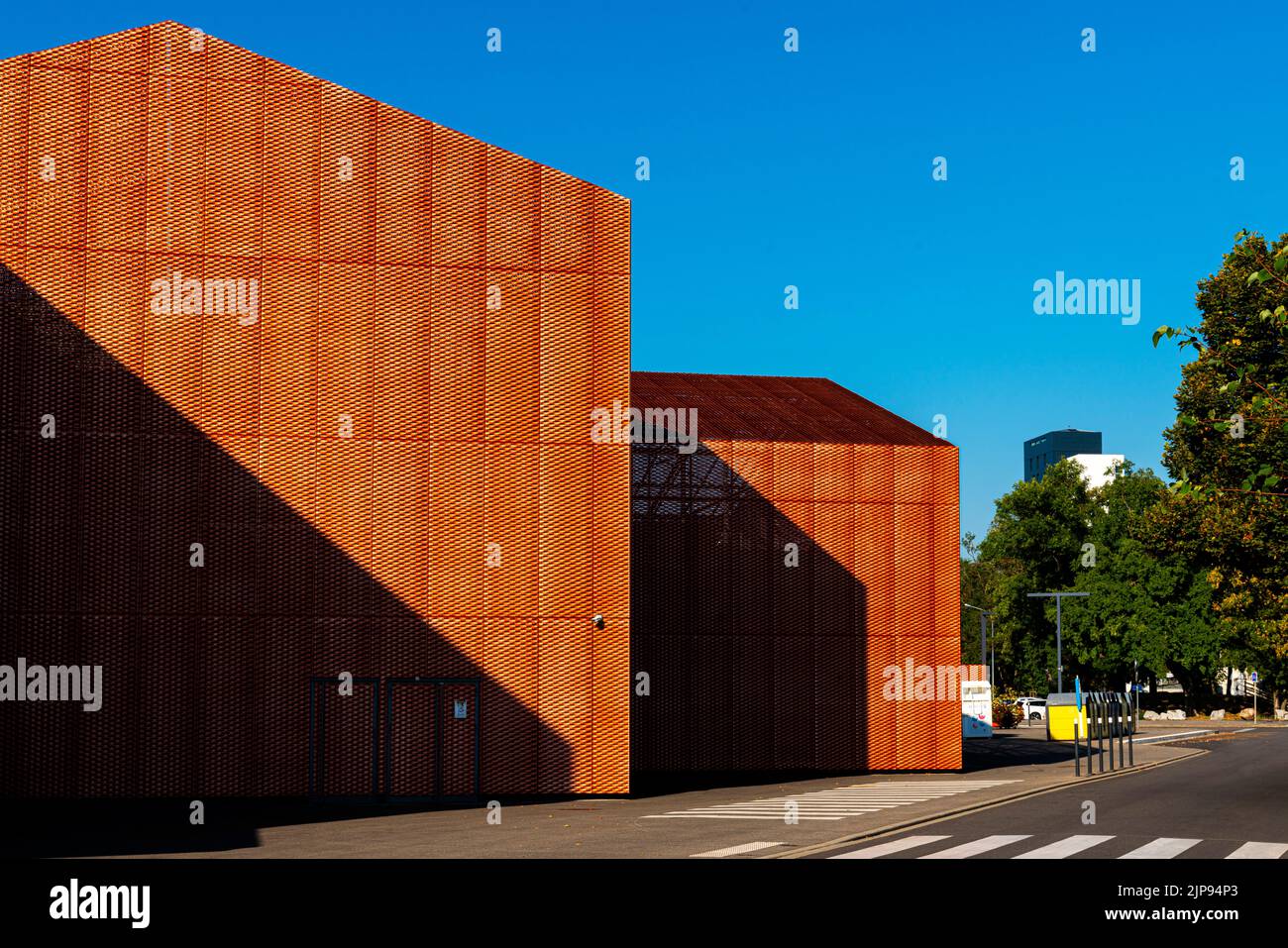 Forum Jean-Marie Zoelle, Cultural and Sports Forum, Saint-Louis, metropolitan area of Basel, Alsace, France. Stock Photo