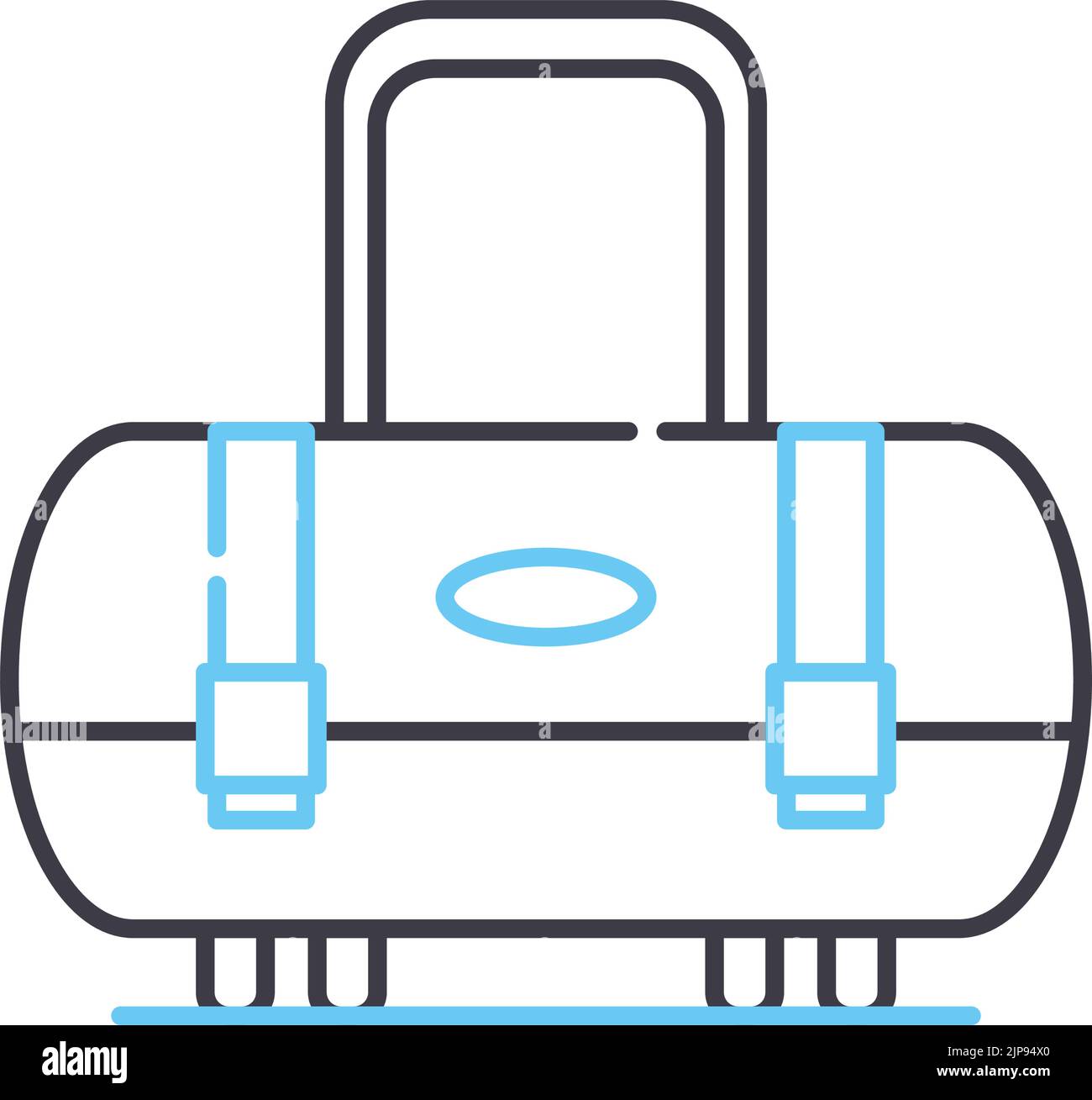 sport bag line icon, outline symbol, vector illustration, concept sign Stock Vector