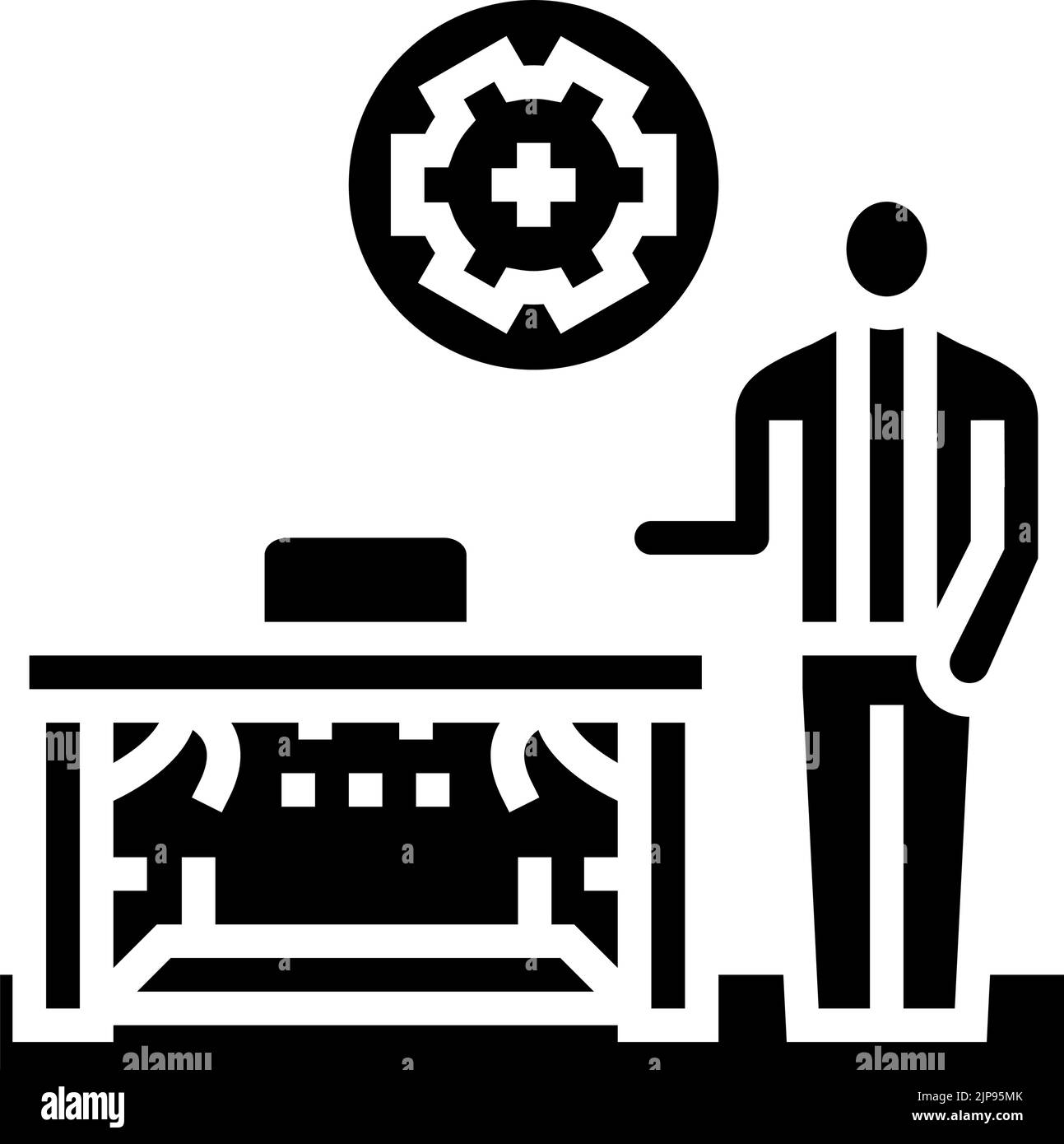 custom furniture interior design glyph icon vector illustration Stock