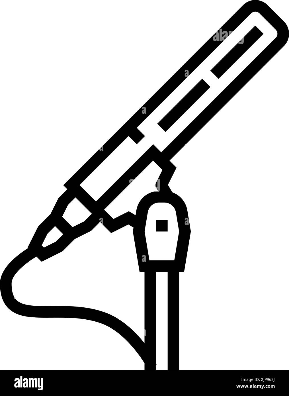 media mic microphone line icon vector illustration Stock Vector Image ...
