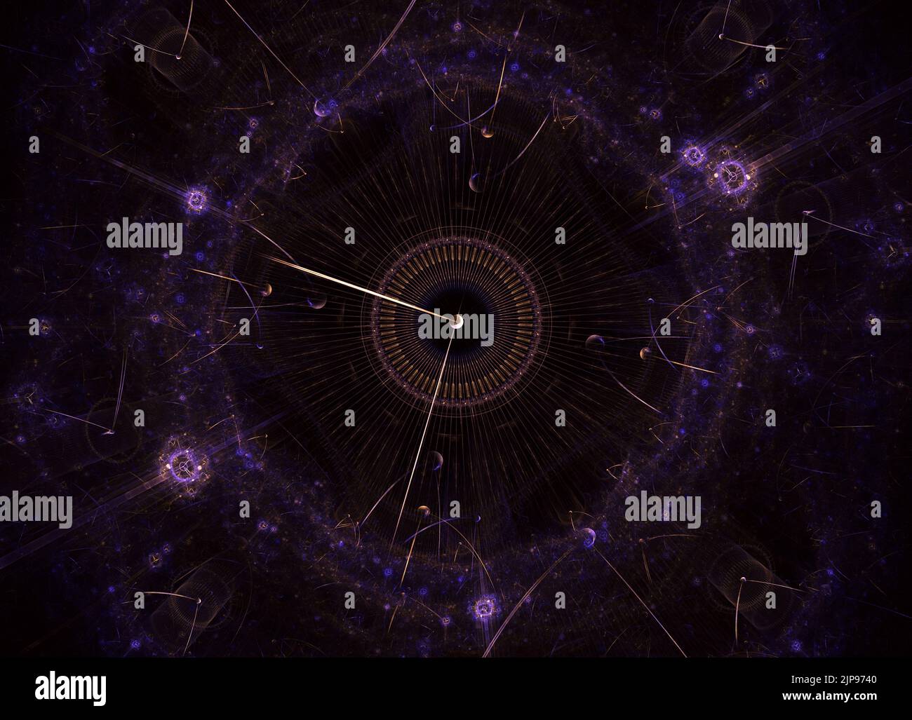 Dark fractal clockwork pattern, digital artwork for creative graphic ...