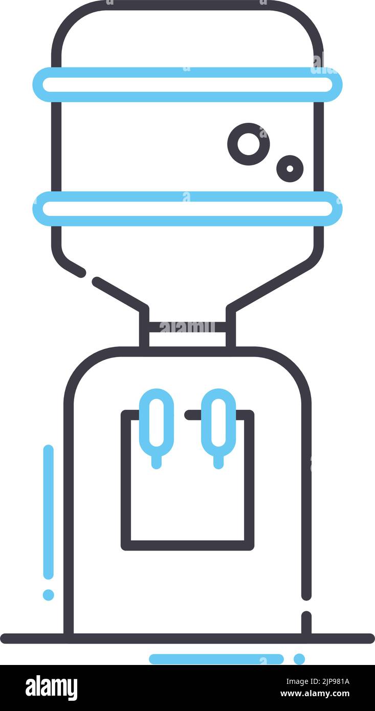 water dispenser line icon, outline symbol, vector illustration, concept