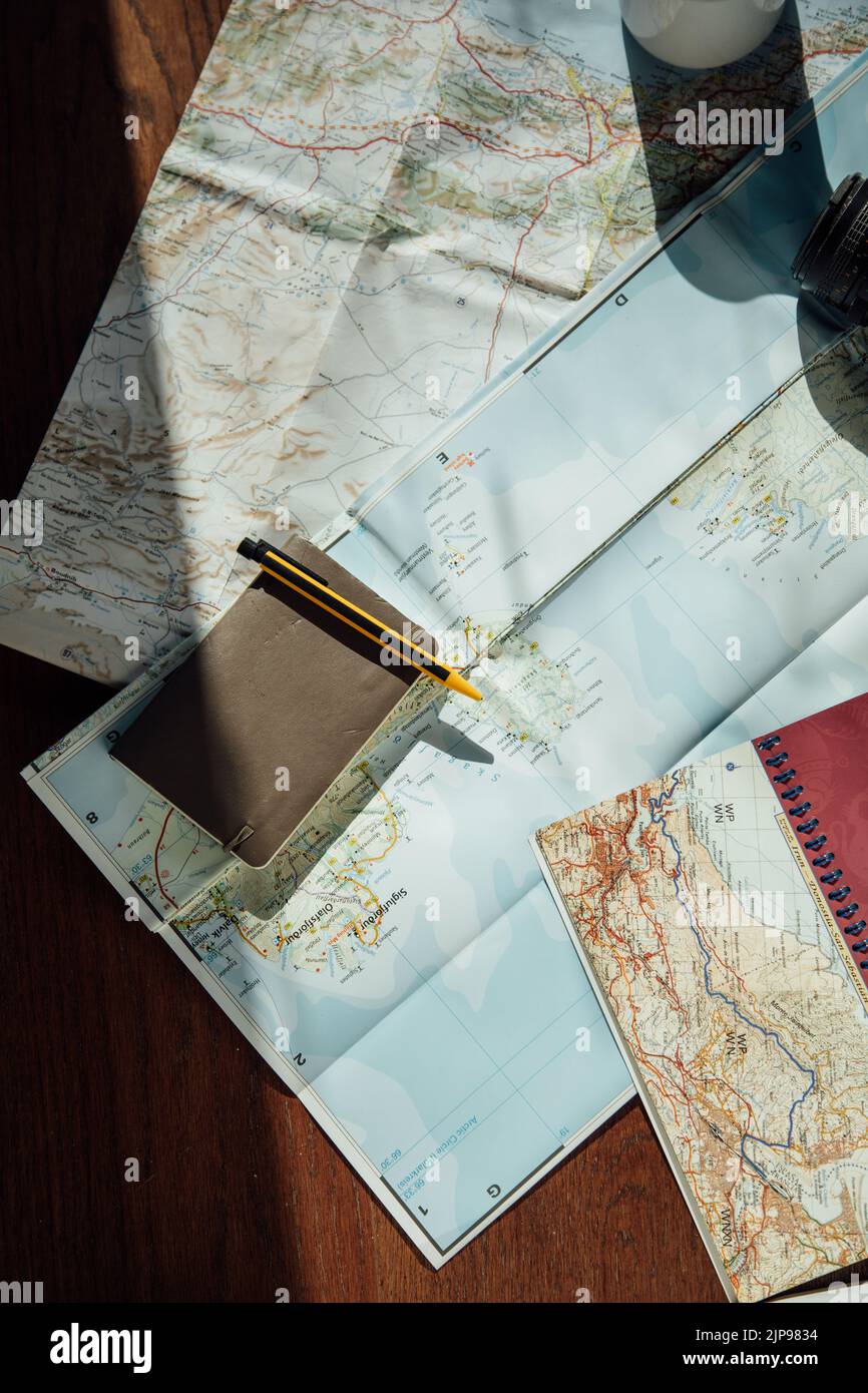 map-route-planning-maps-routes-stock-photo-alamy