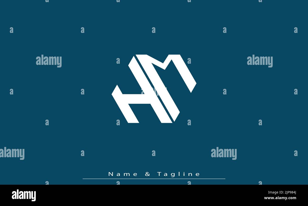 Alphabet letters Initials Monogram logo HM , MH Stock Vector Image ...