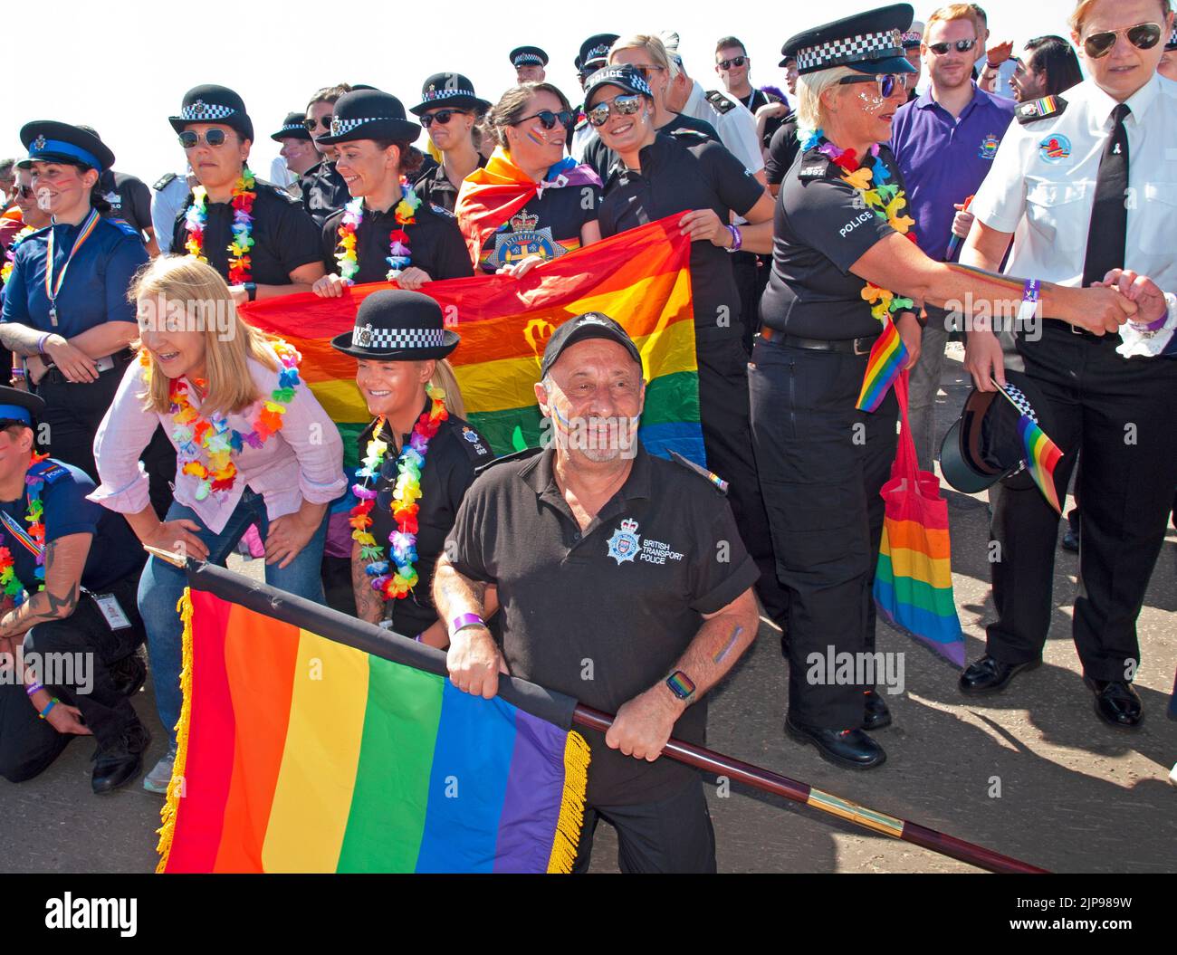 Police taking part in Brighton & Hove Pride 2022 Stock Photo