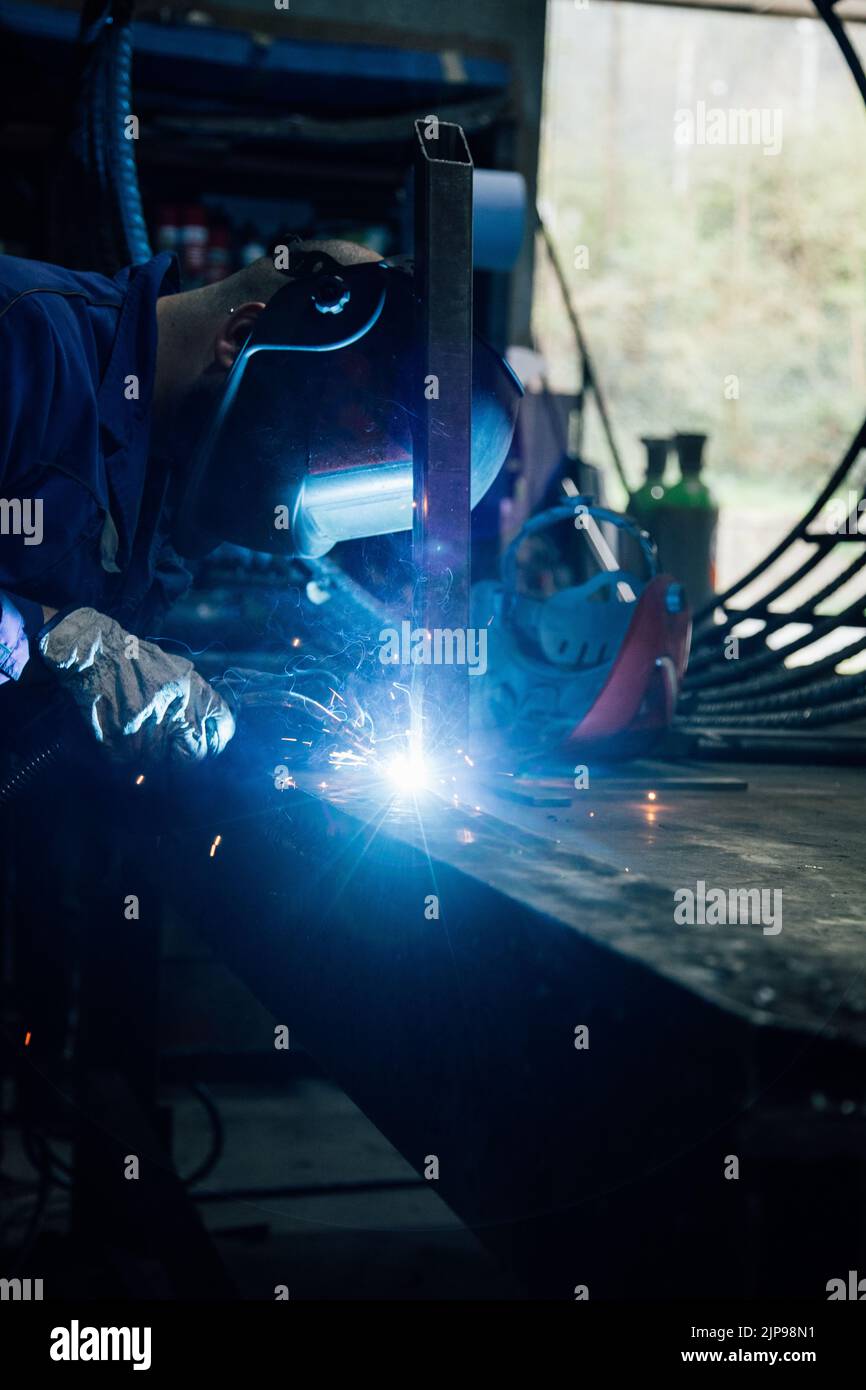 welding, welder, metalwork, welders, metalworks Stock Photo