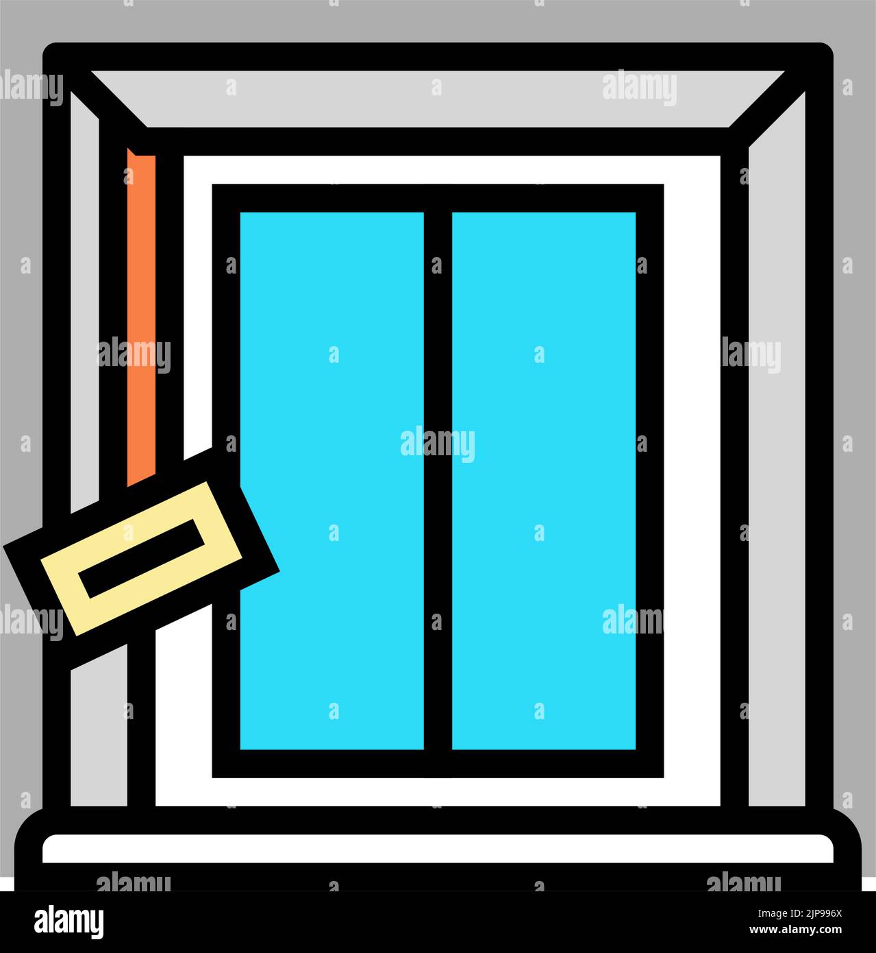 slope window putty color icon vector illustration Stock Vector Image ...