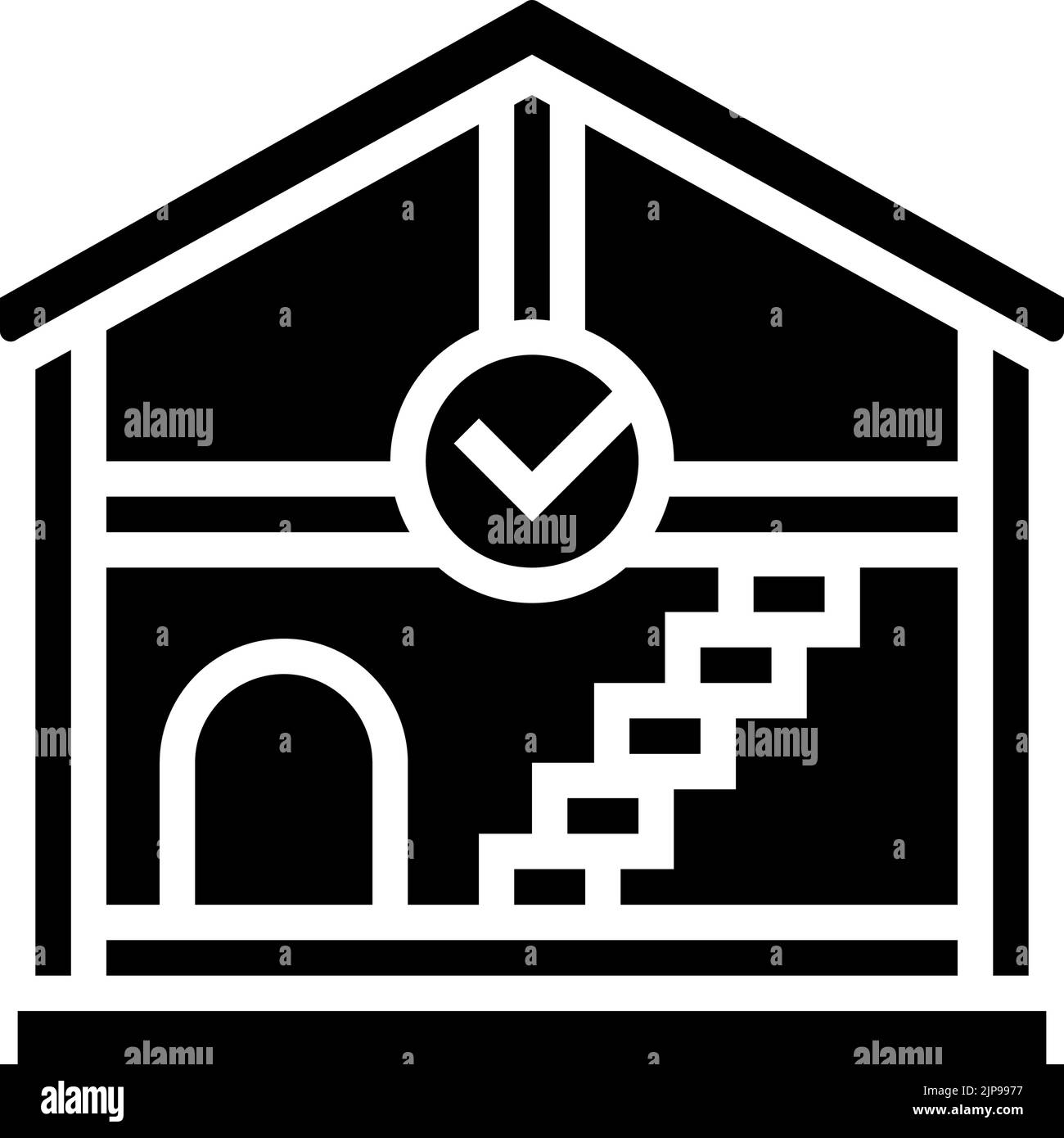 interior architecture room design glyph icon vector illustration Stock ...