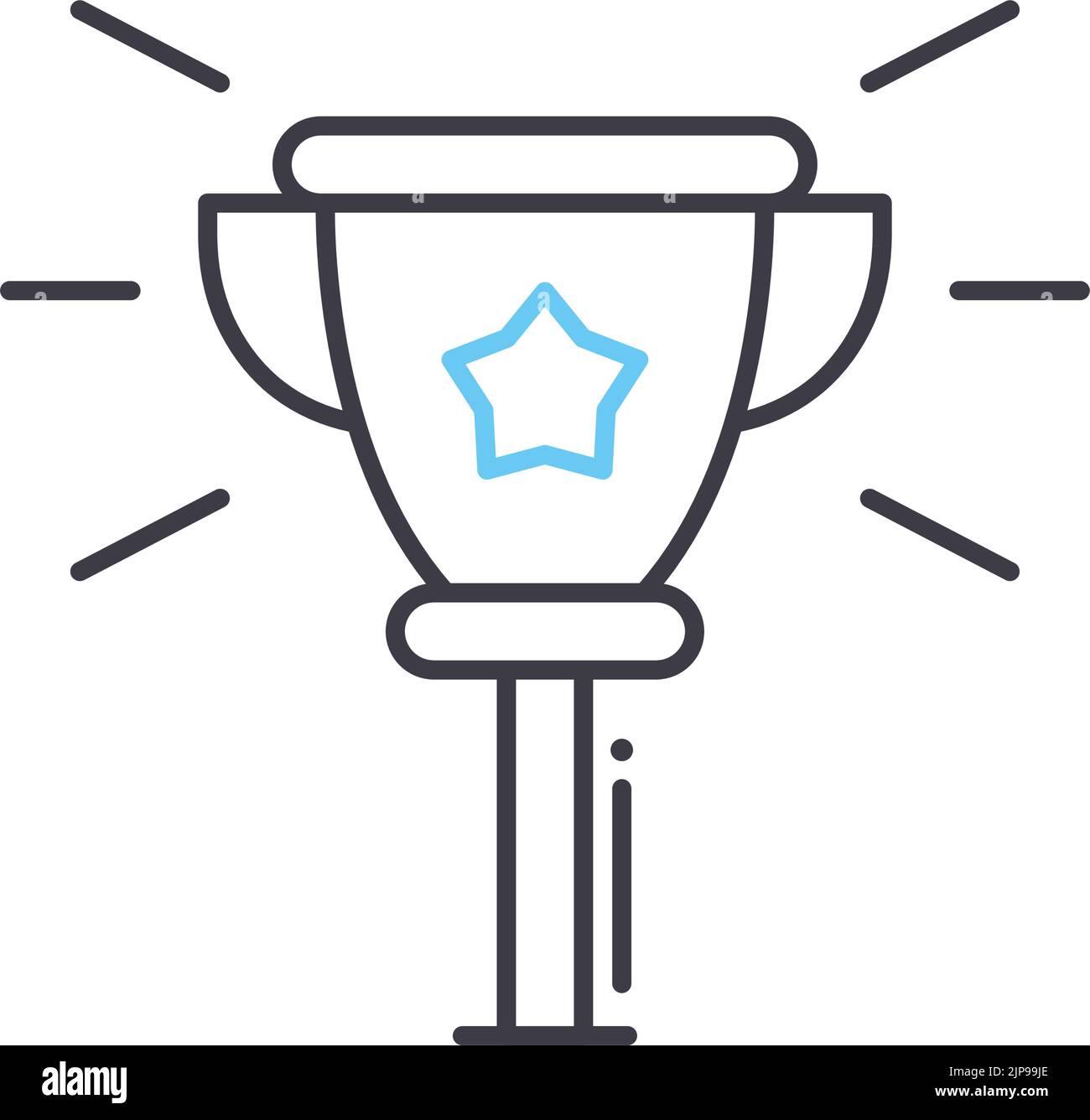 winner award line icon, outline symbol, vector illustration, concept ...