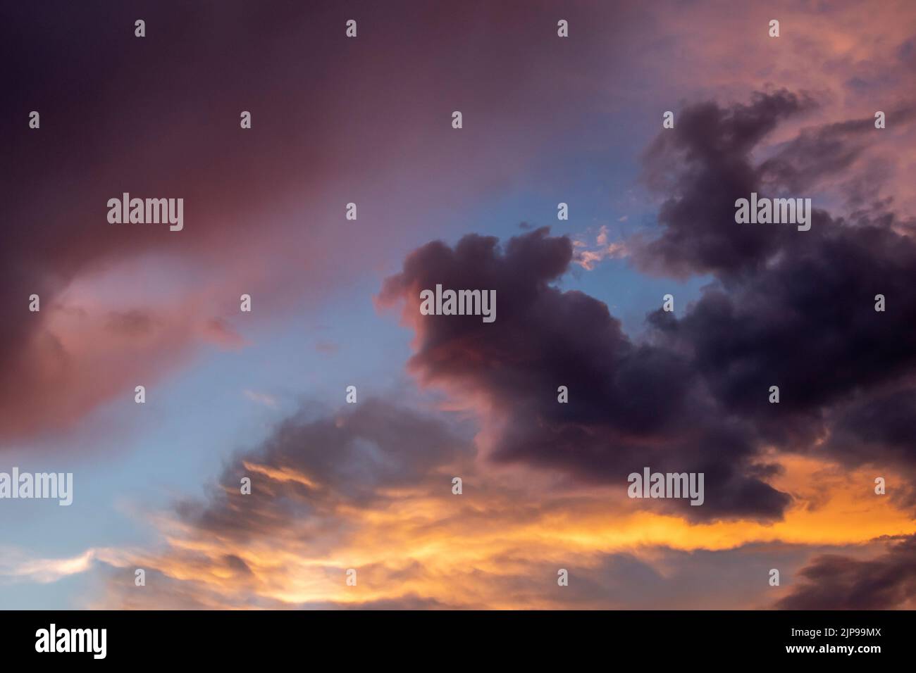 Expressive dramatic cloudscape with vibrant colors Stock Photo