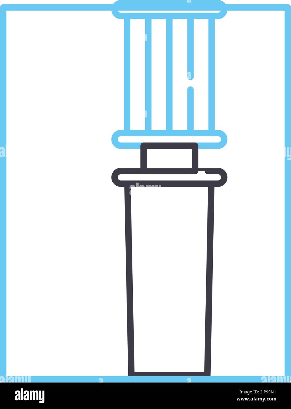 garden lamp line icon, outline symbol, vector illustration, concept sign Stock Vector