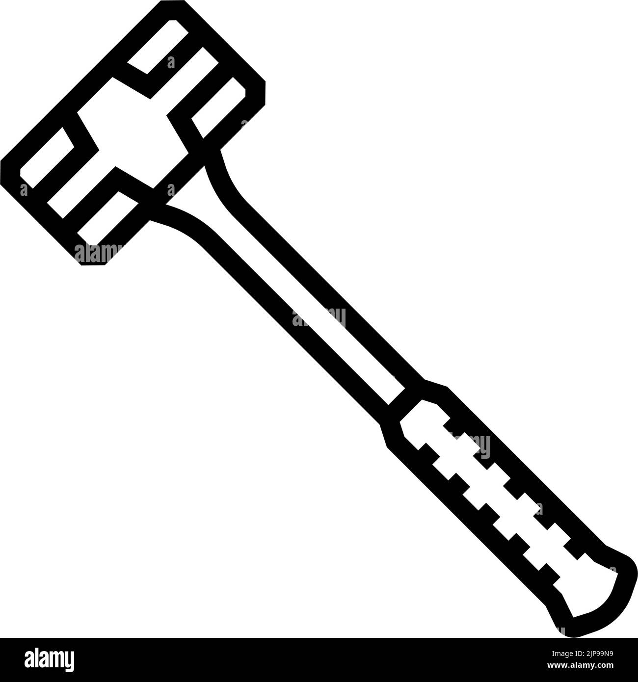 hammer tool repair line icon vector illustration Stock Vector Image ...