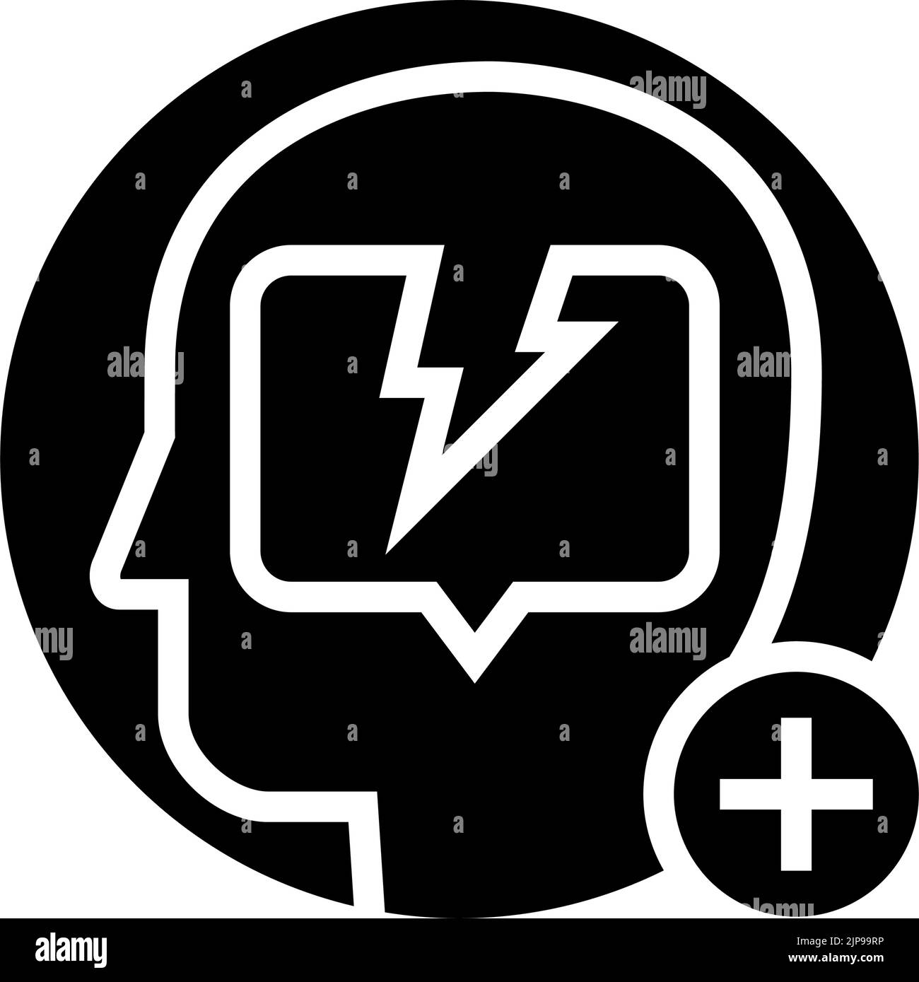 poor mental health check glyph icon vector illustration Stock Vector ...