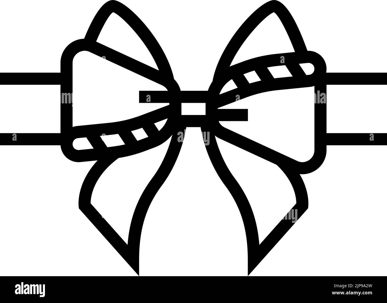 red ribbon banner design line icon vector illustration Stock Vector