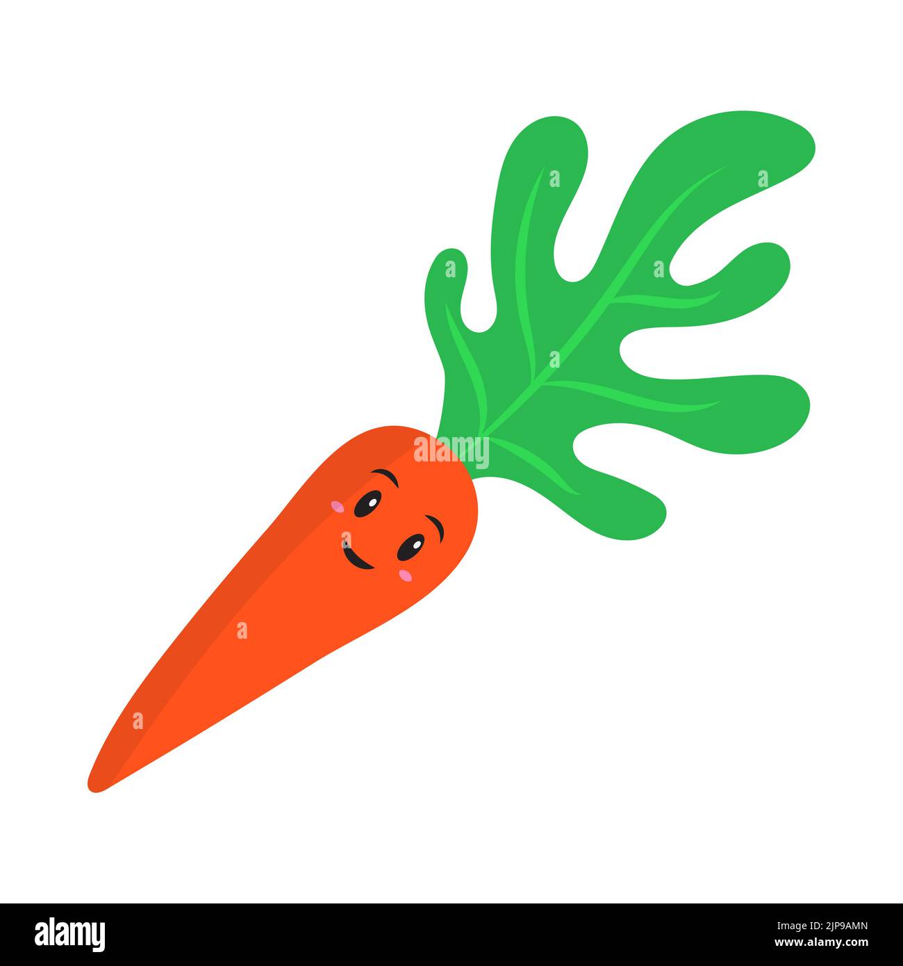 Happy Face Cartoon Carrot In Flat Style Stock Vector Image & Art Alamy