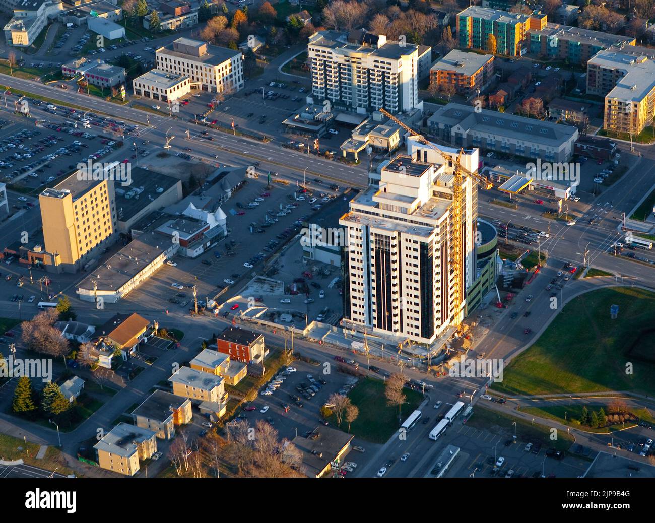 The Complexe Jules-Dallaire in Quebec city is pictured in this aerial photo November 11, 2009. Stock Photo