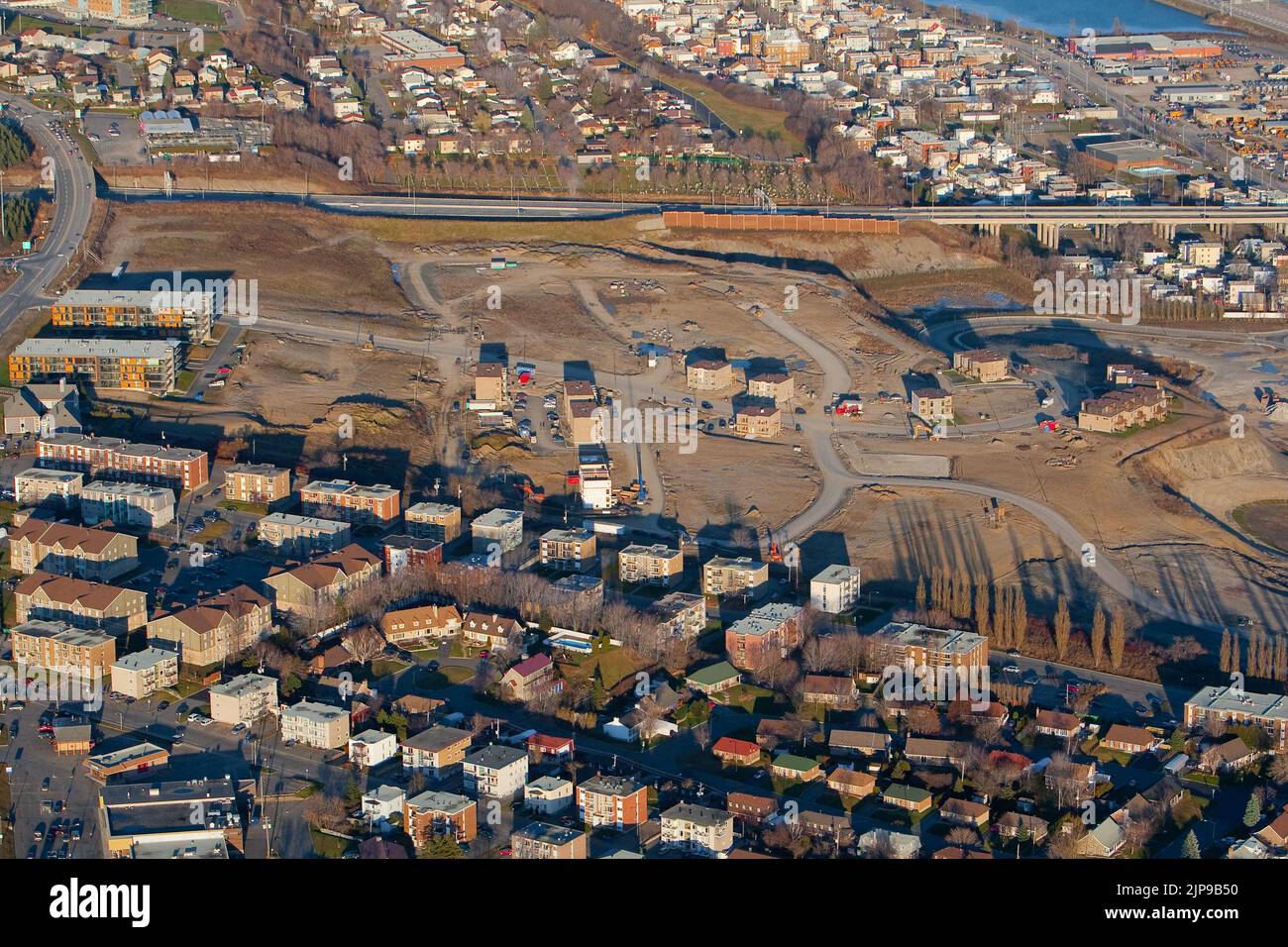 Developpement Cite Moncel development in Quebec city is pictured in this aerial photo November 11, 2009. Stock Photo