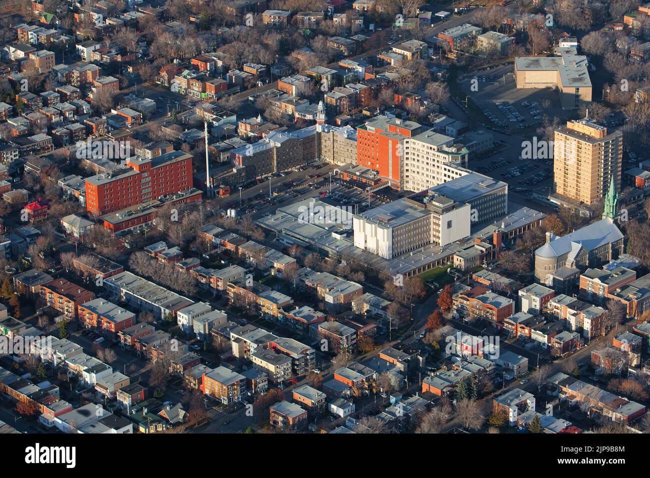Hopital St-Francois D'Assise hospital in Quebec city is pictured in this aerial photo November 11, 2009. Stock Photo