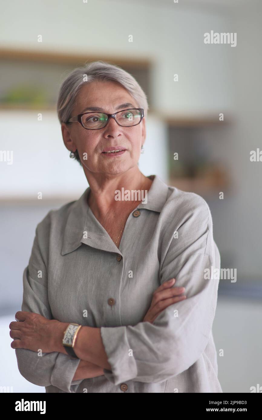Portrait older woman suit hi-res stock photography and images - Alamy
