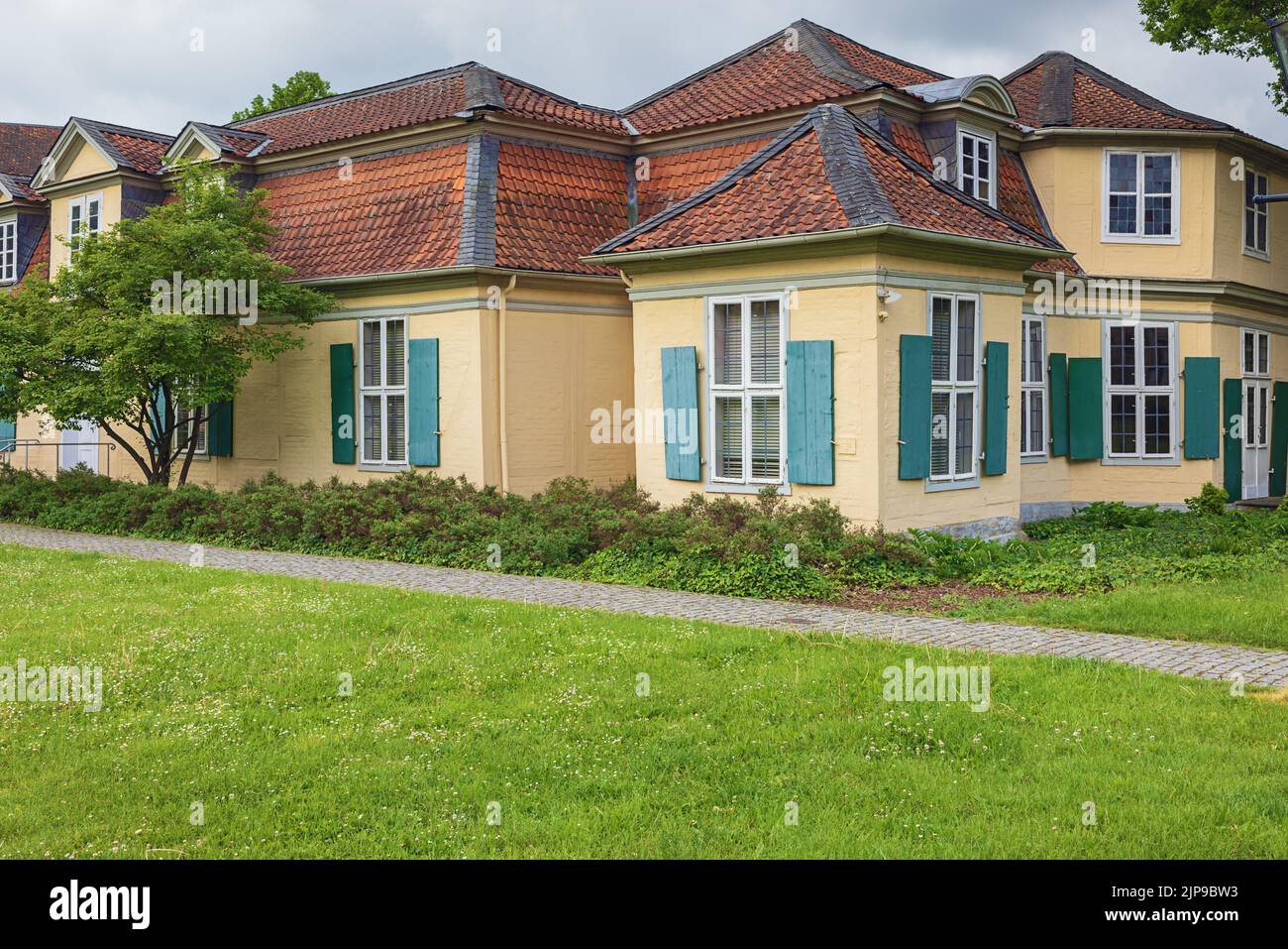 Side view of the Lessing House in Wolfenbuttel Stock Photo - Alamy