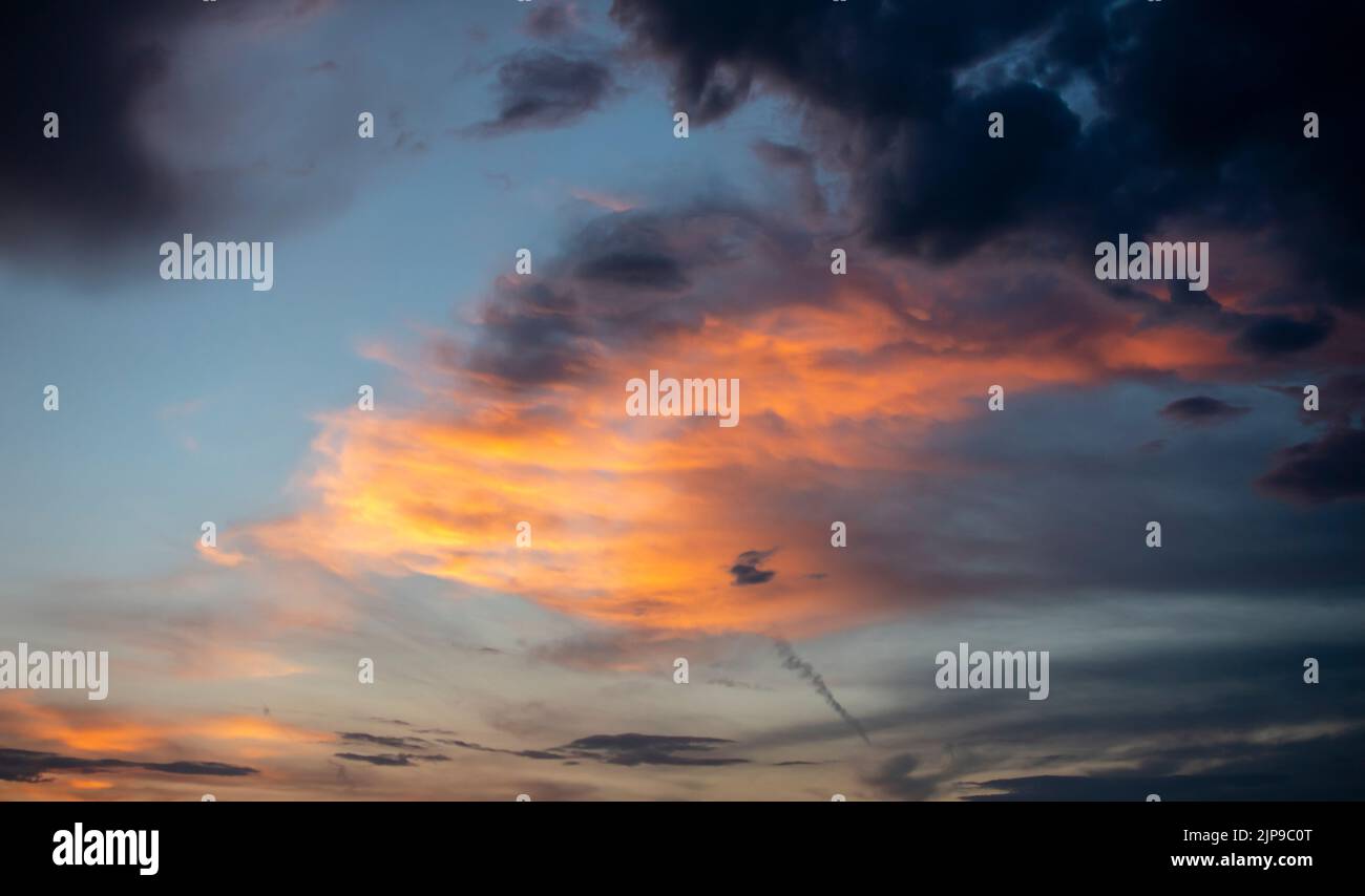 Expressive dramatic cloudscape with vibrant colors Stock Photo