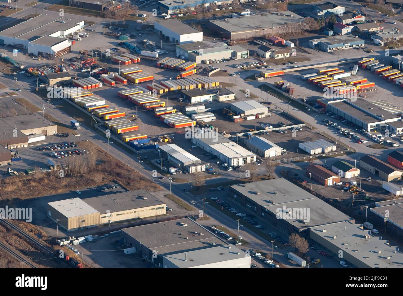 Parc industriel St-Malo industrial park in Quebec city is pictured in this aerial photo November 11, 2009. Stock Photo
