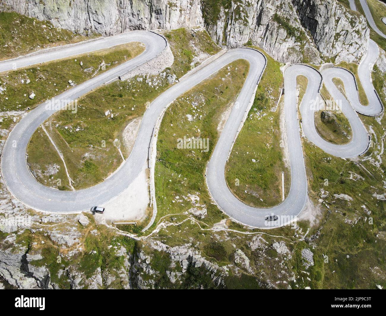 Drone View At Tremola The Old Road To Gotthard Pass On Switzerland drone-view-at-tremola-the-old-road-to-gotthard-pass-on-switzerland