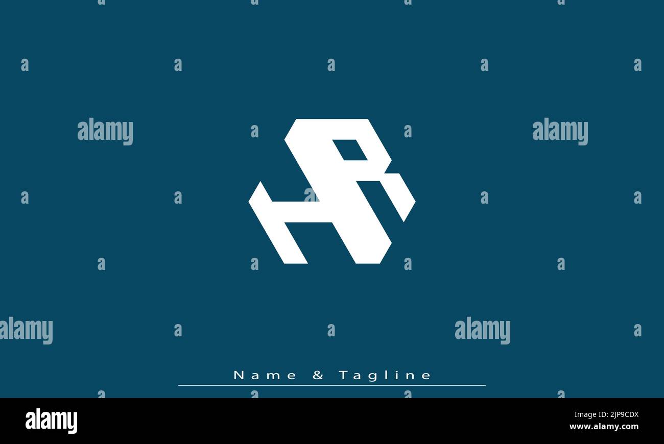 Alphabet letters Initials Monogram logo HR , RH Stock Vector