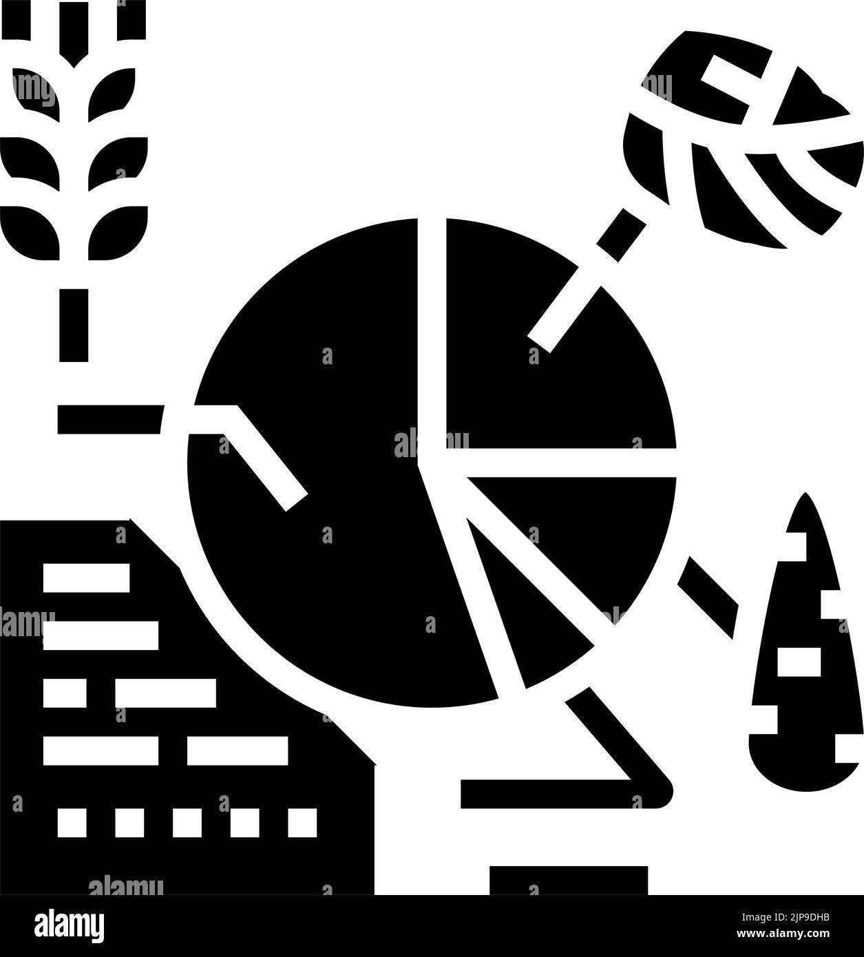 crop analytics smart farm glyph icon vector illustration Stock Vector ...