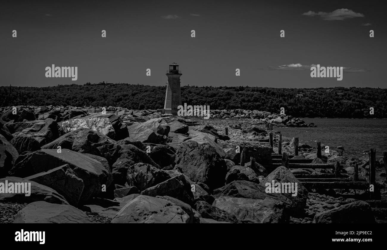 Maugers Beach Lighthouse Stock Photo