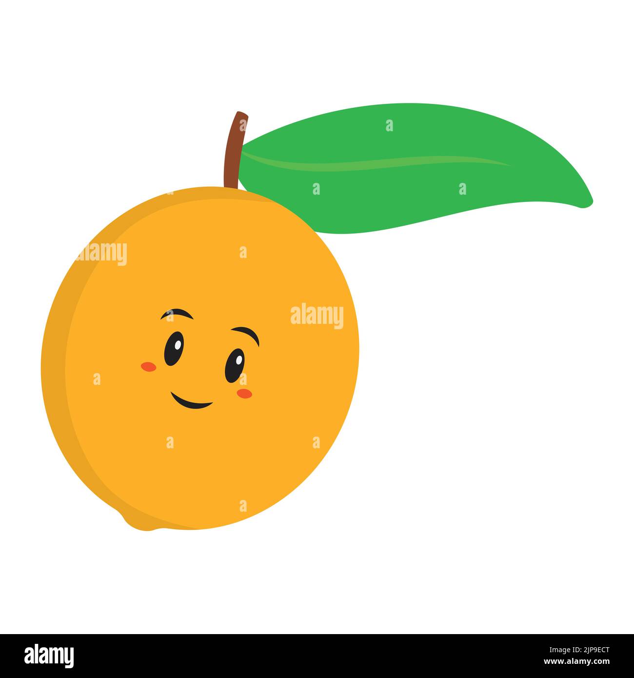 Cute Cartoon Emoji Of Lemon On White Background Stock Vector Image & Art Alamy