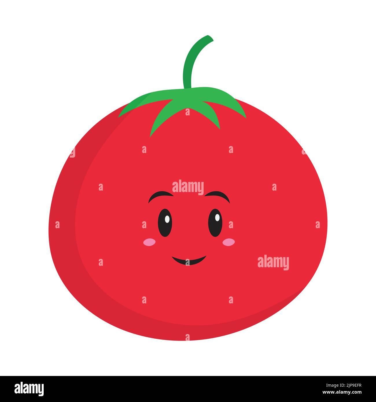 Smiley Tomato Cartoon In Flat Style Stock Vector Image & Art Alamy