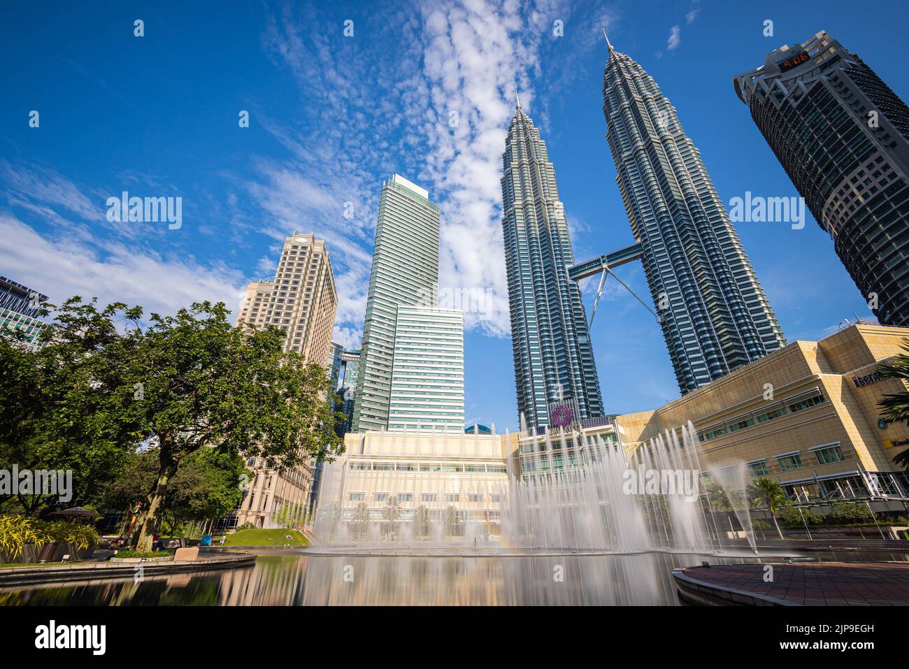 Kuala Lumpur, Malaysia August 13, 2022 The KLCC Park with the water