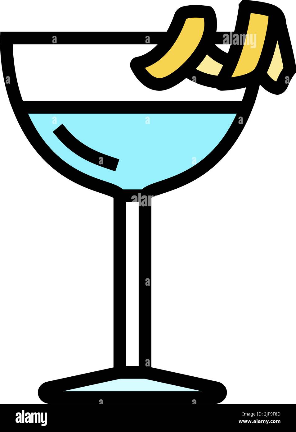 vesper cocktail glass drink color icon vector illustration Stock Vector ...