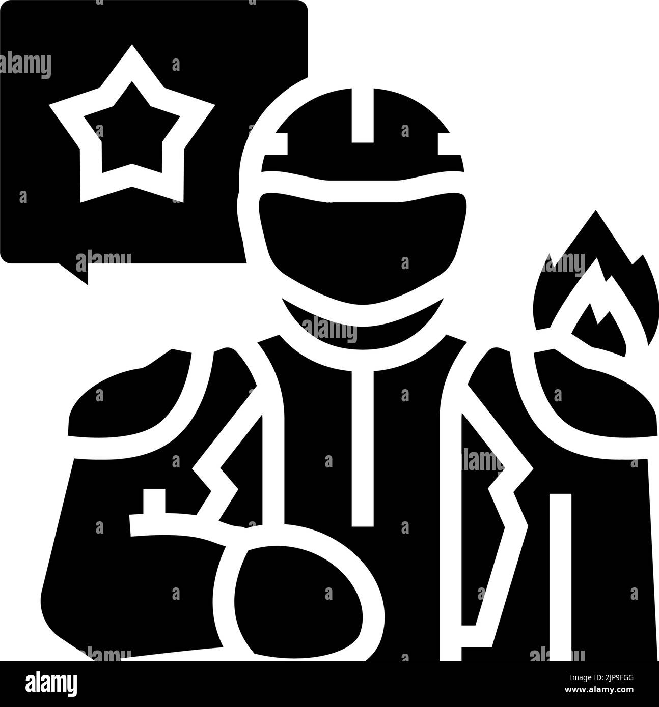 stuntman video production film glyph icon vector illustration Stock ...