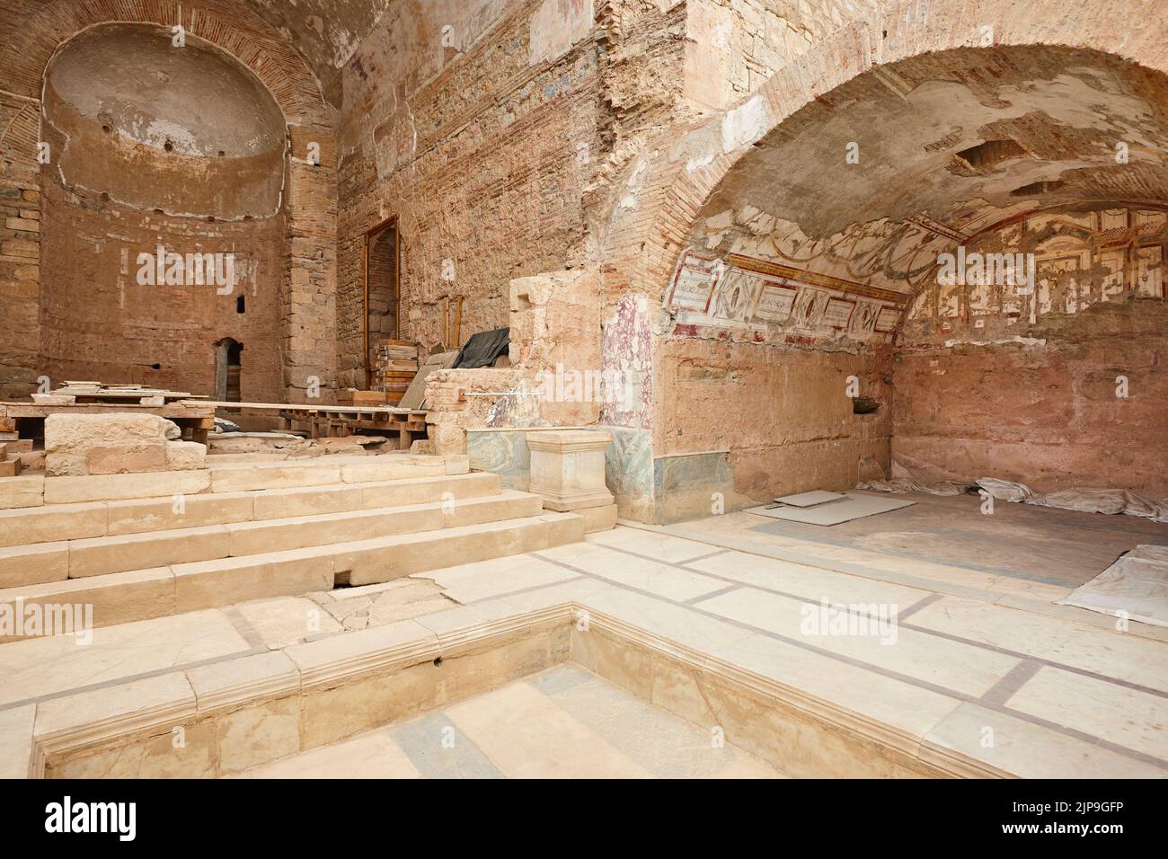 Ephesus archeological site. Terrace houses interior. Reconstruction