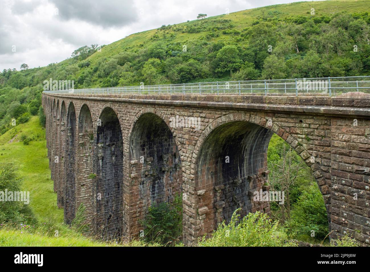 The stone viaduct in Smardale in the Nature Reserve. The viaduct is no longer in use but can be safely crossed with stunning views in both directions Stock Photo