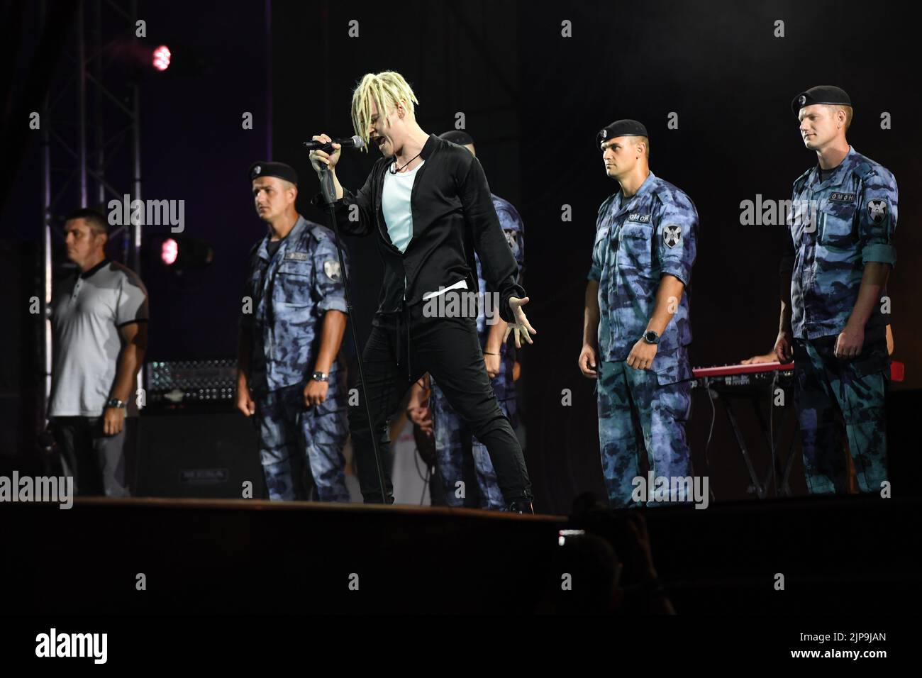 Crimea. Pike perch. The singer of SHAMAN (Yaroslav Dronov) during