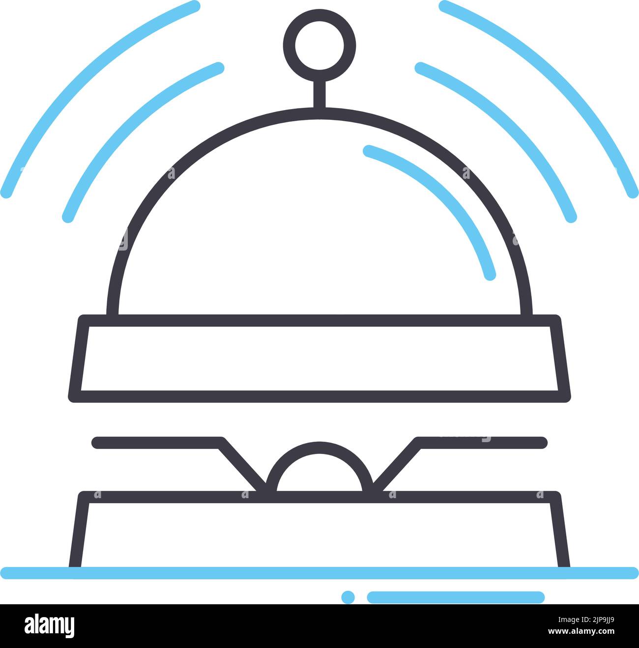 ring services line icon, outline symbol, vector illustration, concept sign Stock Vector Image