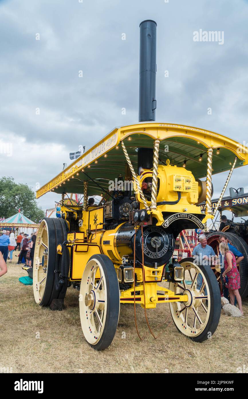 Burrell Showman road locomotive built in 1921, No 3910. Worcestershire England UK. July 2022 Stock Photo