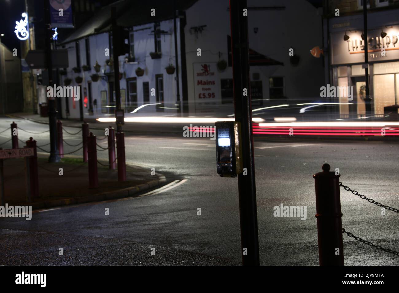 Prestwick Cross, Main Street, Prestwick, Ayrshire, Scotland, UK. Night
