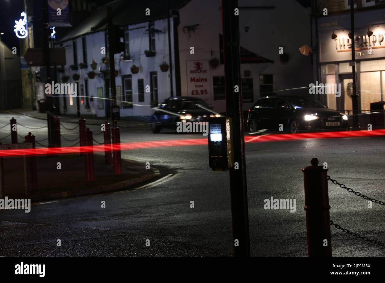 Prestwick Cross, Main Street, Prestwick, Ayrshire, Scotland, UK. Night