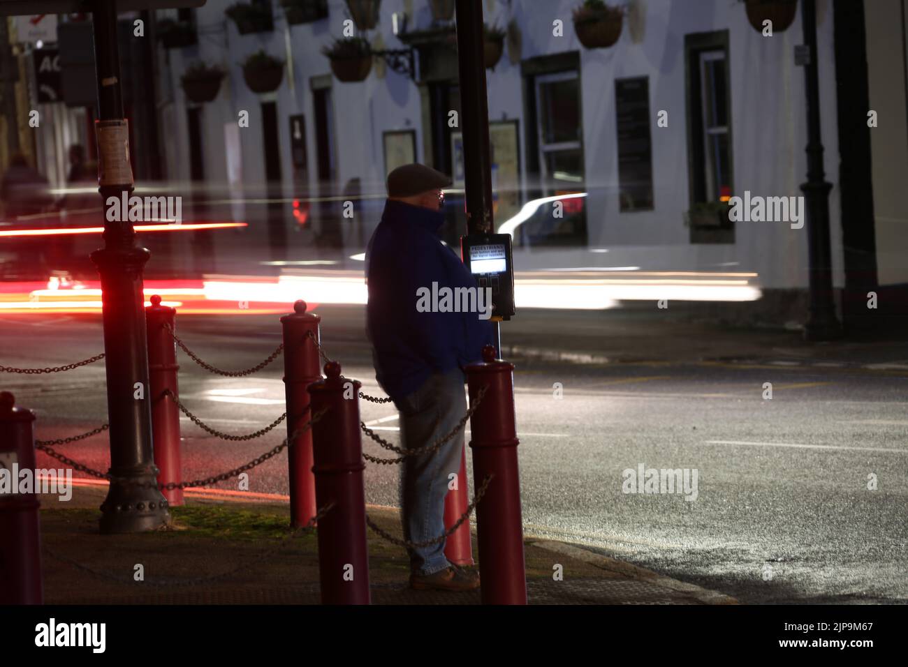 Prestwick Cross, Main Street, Prestwick, Ayrshire, Scotland, UK. Night