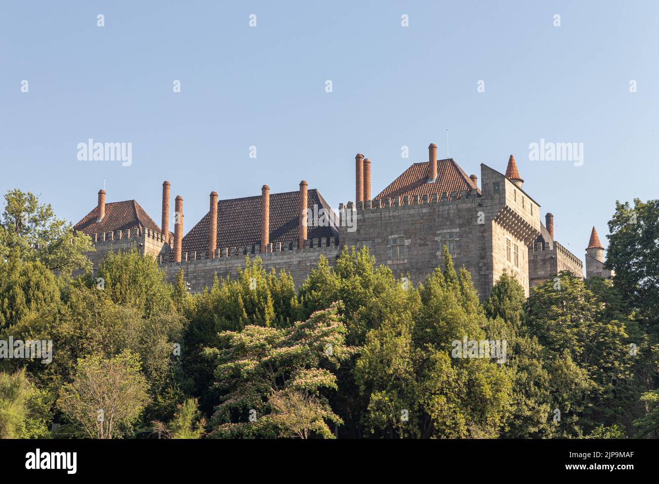 Guimaraes, Portugal. The Paco dos Duques de Braganca (Palace of the Dukes of Braganza), a medieval estate and former Royal residence Stock Photo