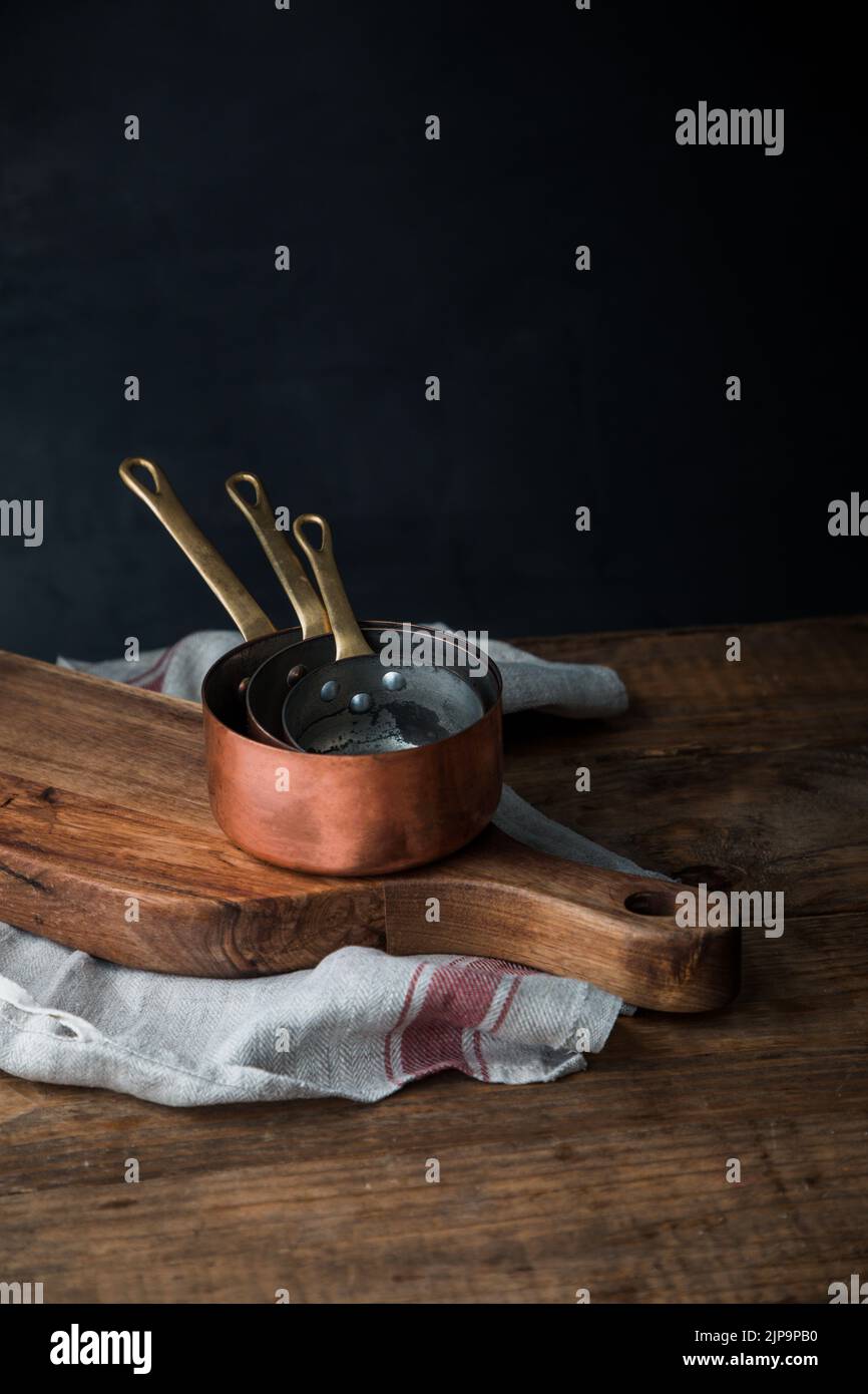 copper, saucepan, set, coppers, saucepans, sets Stock Photo Alamy