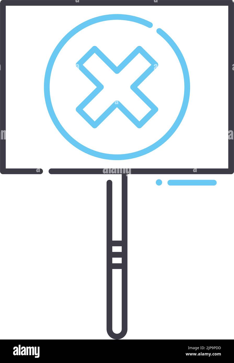 forbidden line icon, outline symbol, vector illustration, concept sign Stock Vector